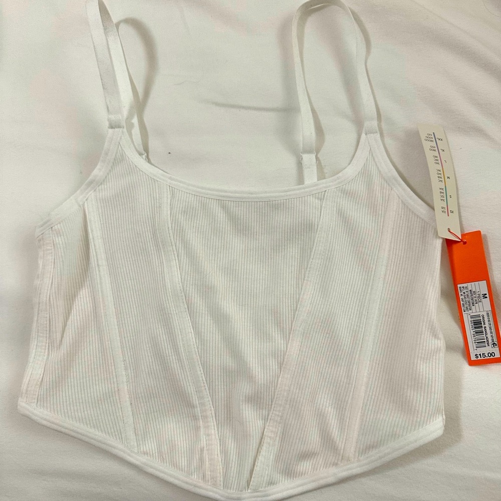White corset top
